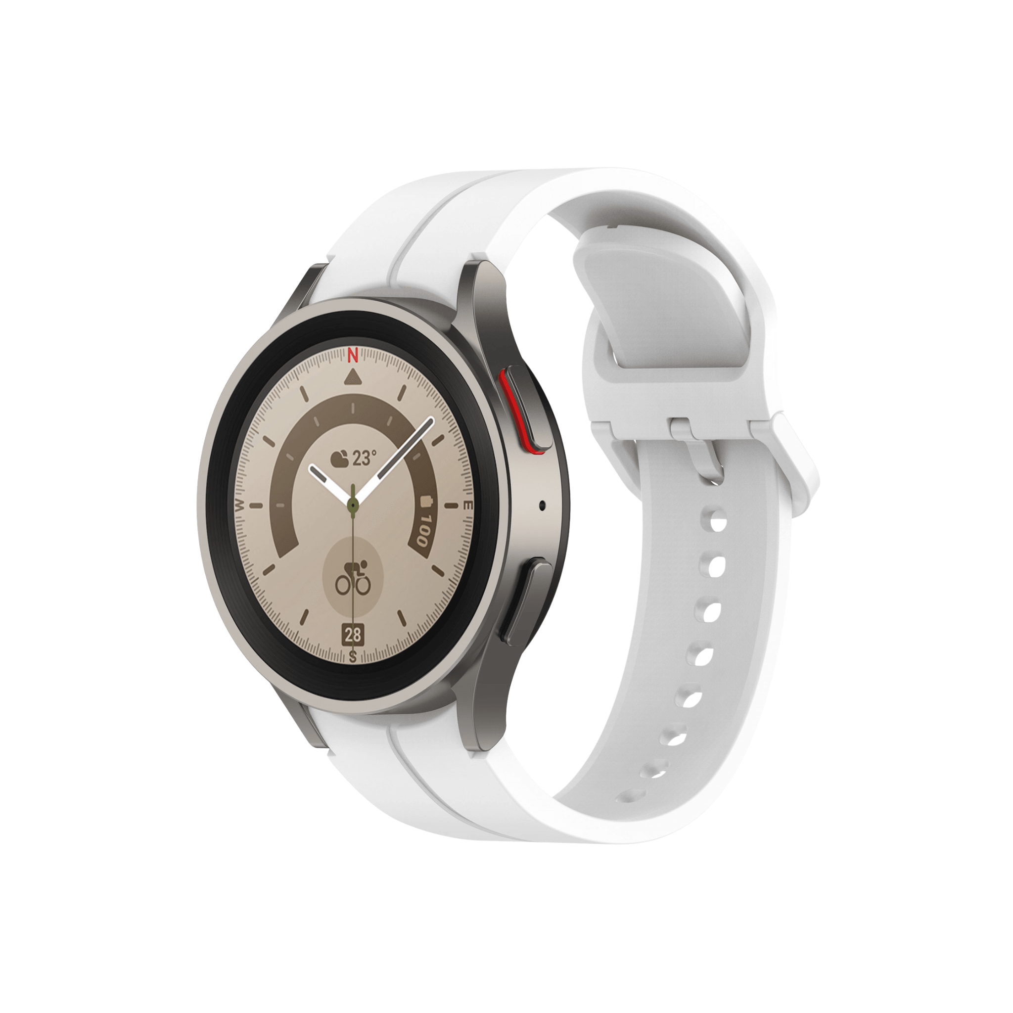 Modernes Sportarmband in Weiß – stylisch, neutral und ideal für jeden Look.